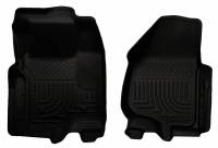 Husky Liners - Husky Floor Liners Front 11-12 Ford F Series No Drivers Side Foot Rest WeatherBeater-Black