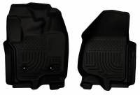 Husky Liners - Husky Floor Liners Front 12-15 Ford F Series No Side Foot Rest WeatherBeater-Black