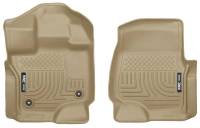 Husky Liners - Husky Floor Liners Front 2015 Ford F-150 WeatherBeater-Tan