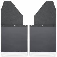 Husky Liners - Kick Back Mud Flaps 14" Wide Black Top and Stainless Steel Weight Universal Fit Husky Liners