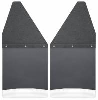 Husky Liners - Kick Back Mud Flaps Front 12" Wide Black Top and Stainless Steel Weight Chevy/Dodge Husky Liners