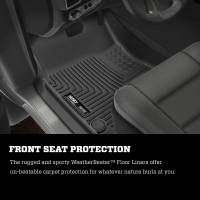 Husky Liners - Weatherbeater Front And 2nd Seat Floor Liners 19-20 Ram 1500 Quad Cab Pickup Black Husky Liners