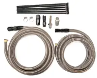 Turbocharged Performance LLC - 2001-2010 6.6L Duramax Stainless Steel Fuel Line Kit
