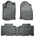 Husky Floor Liners Front & 2nd Row 13-15 Honda Accord 4 Door Sedan (Footwell Coverage) WeatherBeater-Grey