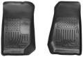 Husky Liners - Husky Floor Liners Front 07-13 Jeep Wrangler WeatherBeater-Black - Image 1