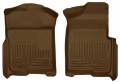 Husky Liners - Husky Floor Liners Front 09-14 Ford F-150 WeatherBeater-Tan - Image 1