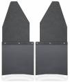 Husky Liners - Kick Back Mud Flaps Front 12" Wide Black Top and Stainless Steel Weight 88-16 Ford F Series Husky Liners - Image 1