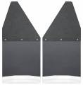 Husky Liners - Kick Back Mud Flaps Front 12" Wide Black Top and Stainless Steel Weight Chevy/Dodge Husky Liners - Image 1