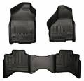 Husky Liners - Husky Floor Liners Front & 2nd Row 02-09 Doge Ram Quad Cab (Footwell Coverage) WeatherBeater-Black - Image 1