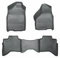 Husky Liners - Husky Floor Liners Front & 2nd Row 02-09 Doge Ram Quad Cab (Footwell Coverage) WeatherBeater-Grey - Image 1