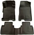 Husky Liners - Husky Floor Liners Front & 2nd Row 06-09 Fusion/Milan/MKZ Not AWD Models (Footwell Coverage) WeatherBeater-Black - Image 1