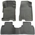 Husky Floor Liners Front & 2nd Row 06-11 Honda Civic 4 Door (Footwell Coverage) WeatherBeater-Grey