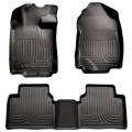 Husky Floor Liners Front & 2nd Row 06-12 Fusion/MKZ/Zephyr/Milan (Footwell Coverage) WeatherBeater-Black