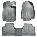 Husky Floor Liners Front & 2nd Row 06-12 Fusion/MKZ/Zephyr/Milan (Footwell Coverage) WeatherBeater-Grey