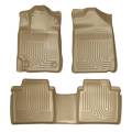 Husky Floor Liners Front & 2nd Row 07-11 Toyota Camry (Footwell Coverage) WeatherBeater-Tan