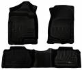 Husky Floor Liners Front & 2nd Row 07-14 Escalade/Avalanche/Suburban/Yukon (Footwell Coverage) WeatherBeater-Black