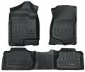 Husky Floor Liners Front & 2nd Row 07-14 Escalade/Avalanche/Suburban/Yukon (Footwell Coverage) WeatherBeater-Grey