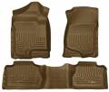 Husky Floor Liners Front & 2nd Row 07-14 Escalade/Avalanche/Suburban/Yukon (Footwell Coverage) WeatherBeater-Tan