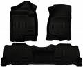 Husky Floor Liners Front & 2nd Row 07-14 Escalade/Tahoe/Yukon (Footwell Coverage) WeatherBeater-Black