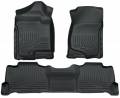 Husky Floor Liners Front & 2nd Row 07-14 Escalade/Tahoe/Yukon (Footwell Coverage) WeatherBeater-Grey