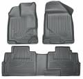 Husky Floor Liners Front & 2nd Row 07-15 Ford Edge/Lincoln MKX (Footwell Coverage) WeatherBeater-Grey