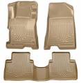 Husky Floor Liners Front & 2nd Row 08-12 Honda Accord 4 Door (Footwell Coverage) WeatherBeater-Tan