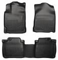 Husky Floor Liners Front & 2nd Row 09-11 Toyota Venza (Footwell Coverage) WeatherBeater-Black