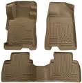 Husky Floor Liners Front & 2nd Row 09-13 Corolla/Matrix/Vibe (Footwell Coverage) WeatherBeater-Tan