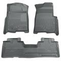 Husky Floor Liners Front & 2nd Row 09-14 F-150 SuperCab No Manual Shifter (Footwell Coverage) WeatherBeater-Grey