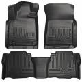 Husky Floor Liners Front & 2nd Row 10-11 Tundra Dbl/CrewMax Models (Footwell Coverage) WeatherBeater-Black