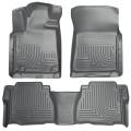 Husky Floor Liners Front & 2nd Row 10-11 Tundra Dbl/CrewMax Models (Footwell Coverage) WeatherBeater-Grey