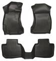 Husky Floor Liners Front & 2nd Row 10-12 Subaru Legacy/Outback (Footwell Coverage) WeatherBeater-Black