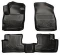 Husky Floor Liners Front & 2nd Row 10-13 Mazda 3 (Footwell Coverage) WeatherBeater-Black