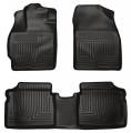 Husky Floor Liners Front & 2nd Row 10-14 Toyota Prius Standard Model (Footwell Coverage) WeatherBeater-Black