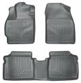 Husky Floor Liners Front & 2nd Row 10-14 Toyota Prius Standard Model (Footwell Coverage) WeatherBeater-Grey