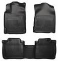 Husky Floor Liners Front & 2nd Row 10-15 Lexus RX350/RX450h (Footwell Coverage) WeatherBeater-Black