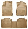 Husky Floor Liners Front & 2nd Row 10-15 Lexus RX350/RX450h (Footwell Coverage) WeatherBeater-Tan