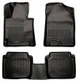 Husky Floor Liners Front & 2nd Row 11-13 Hyundai Elantra (Footwell Coverage) WeatherBeater-Black