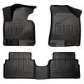 Husky Floor Liners Front & 2nd Row 11-13 Hyundia Tuscon (Footwell Coverage) WeatherBeater-Black