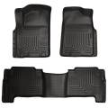 Husky Floor Liners Front & 2nd Row 11-13 Infiniti Qx56/Qx80 (Footwell Coverage) WeatherBeater-Black