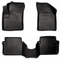 Husky Floor Liners Front & 2nd Row 11-14 Chrysler 200/Dodge Avenger (Footwell Coverage) WeatherBeater-Black