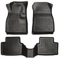 Husky Floor Liners Front & 2nd Row 11-15 Buick Regal (Footwell Coverage) WeatherBeater-Black