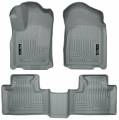 Husky Floor Liners Front & 2nd Row 11-15 Dodge Durango (Footwell Coverage) WeatherBeater-Grey