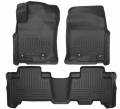 Husky Floor Liners Front & 2nd Row 13-14 GX460/4Runner (Footwell Coverage) WeatherBeater-Black