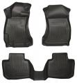 Husky Floor Liners Front & 2nd Row 13-14 Subaru Legacy/Outback (Footwell Coverage) WeatherBeater-Black