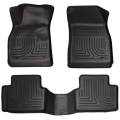 Husky Liners - Husky Floor Liners Front & 2nd Row 13-15 Chevy Malibu (Footwell Coverage) WeatherBeater-Black - Image 1