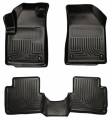 Husky Floor Liners Front & 2nd Row 13-15 Dodge Dart (Footwell Coverage) WeatherBeater-Black