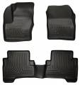 Husky Floor Liners Front & 2nd Row 13-15 Ford C-Max/Escape (Footwell Coverage) WeatherBeater-Black