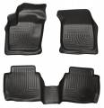 Husky Floor Liners Front & 2nd Row 13-15 Fusion/MKZ (Footwell Coverage) WeatherBeater-Black