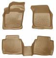 Husky Floor Liners Front & 2nd Row 13-15 Fusion/MKZ (Footwell Coverage) WeatherBeater-Tan